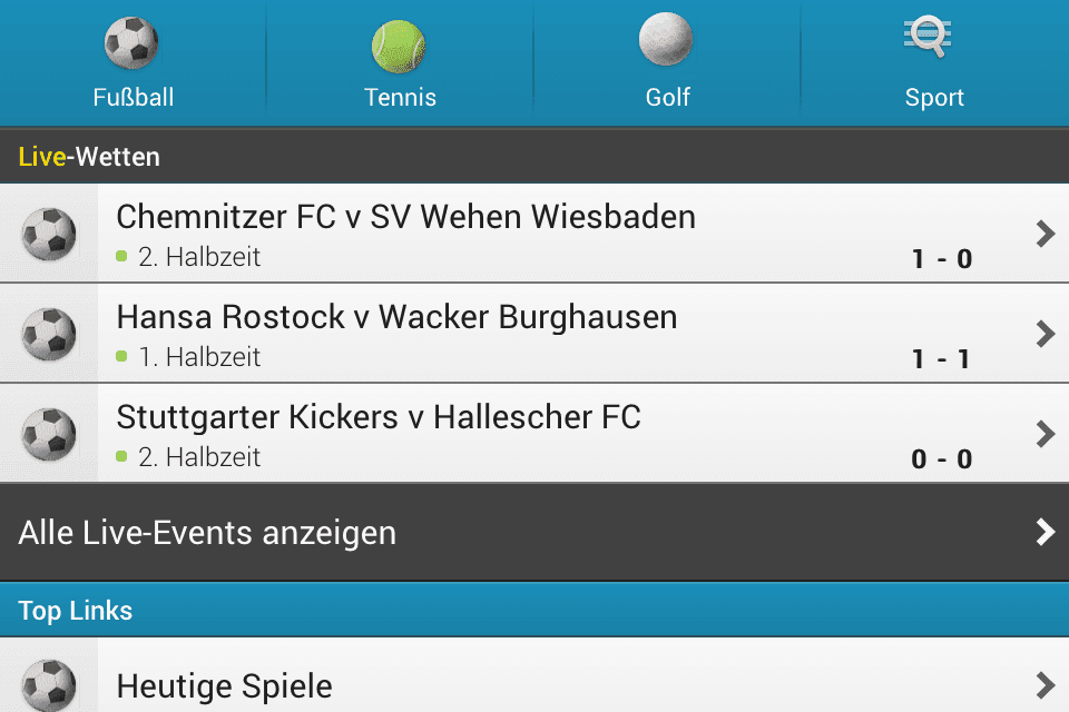 BetVictor App Screenshot