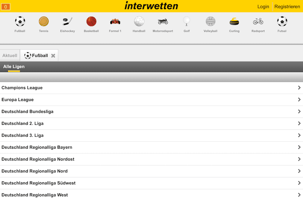 Interwetten Fussball Wetten